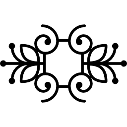 蝶と蔓のミラー効果を備えた花柄のデザイン icon