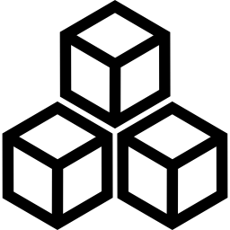 contorno di blocchi quadrati icona