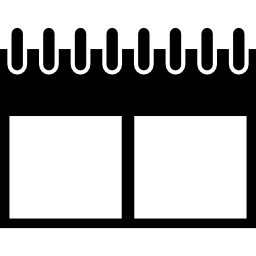 variante de calendrier mural avec ressorts Icône