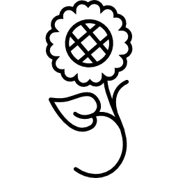 sonnenblumenvariante mit blättern und reben icon