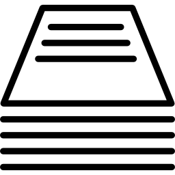 Print products outline made of different lines icon