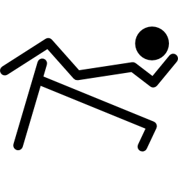 Gymnast practicing abdominal exercises icon
