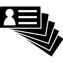 pila de tarjetas de visita icono