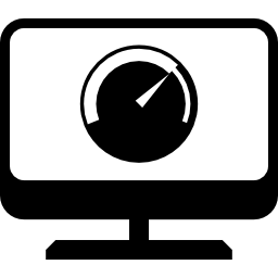 ekran komputera stacjonarnego z miernikiem ikona