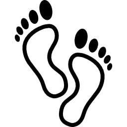 Footprints outline variant icon