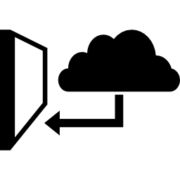 connessione con il cloud icona