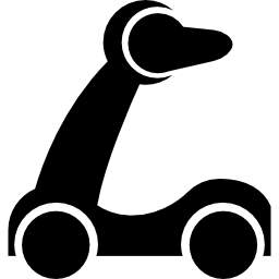 siluetta del motorino del bambino icona