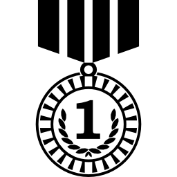 Medal of number one icon