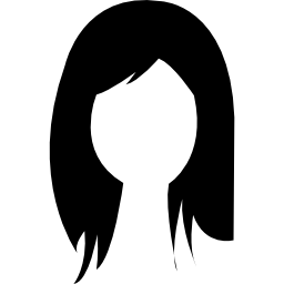 Brunette female woman long hair icon