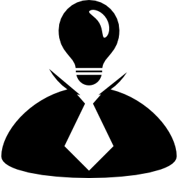 Businessman with an idea icon