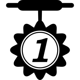 médaille pour le numéro 1 Icône