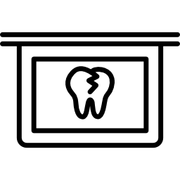 Tooth x rays vision icon