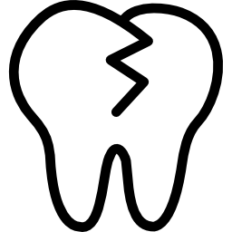 contorno de forma de diente icono