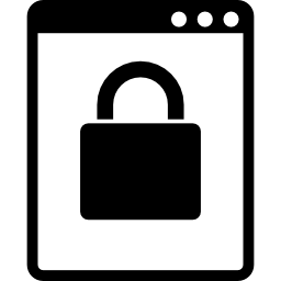 seguro para símbolo de interface de dados Ícone