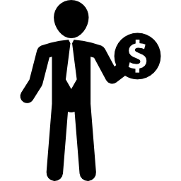 dochody pieniężne dla biznesmena ikona