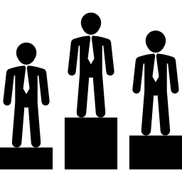 il miglior team di tre uomini d'affari icona