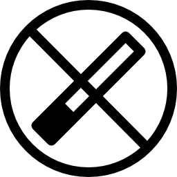 Gym smoking prohibition signal icon