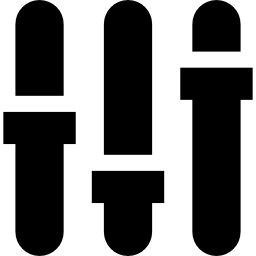 configuraciones de control de volumen icono