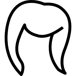 Female blond hair shape outline icon