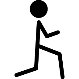 gymnaste debout en posture de rotation Icône