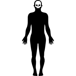 Standing human body shape icon