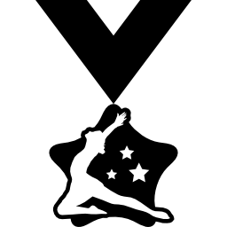 medal gimnastyczka ikona