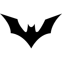 Bat with raised wings icon