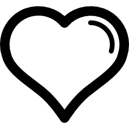 Heart with gross outline icon