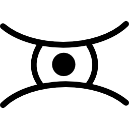 forma de ojo de animal icono