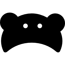 Baby bear head silhouette icon