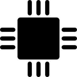 silueta variante de microchip icono