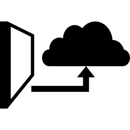 overdracht van cloudopslag icoon