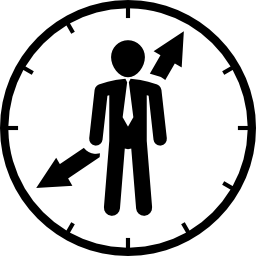 Speedometer with businessman image icon