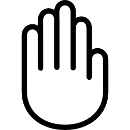 Hand showing palm outline icon