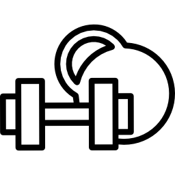 Dumbbell with weights outline icon