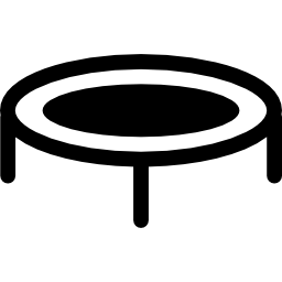 cama de salto circular icono