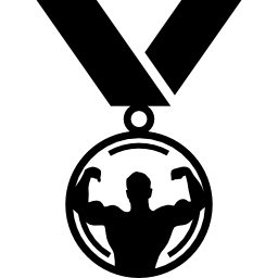 mannelijke sportieve medaille icoon