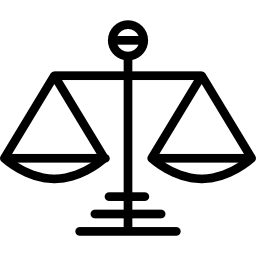 simbolo della bilancia della giustizia icona
