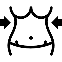 reducción de cintura femenina icono