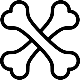 cruz de huesos icono