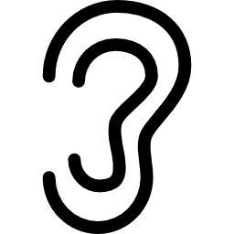 Ear outline icon