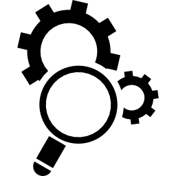 symbole de l'interface de configuration de recherche Icône