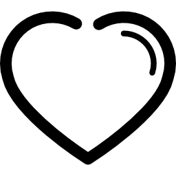 Heart outline shape icon