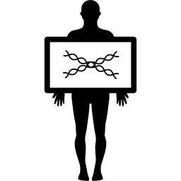 staande man met een x-stralen beeld icoon