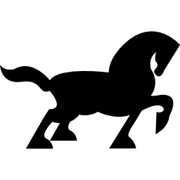 schwarze silhouette des pferdes icon