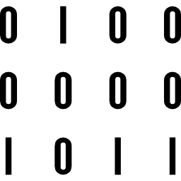 numéros de données binaires Icône