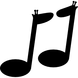 coppia di note musicali icona