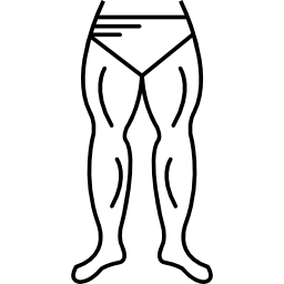 mannelijke gymnast benen frontale omtrek icoon