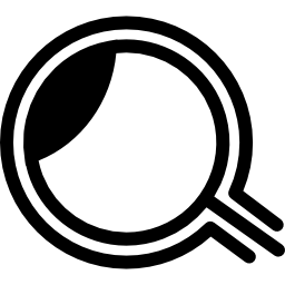 Observing human body details with a magnifier tool icon