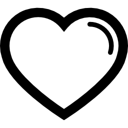 contorno en forma de corazón icono